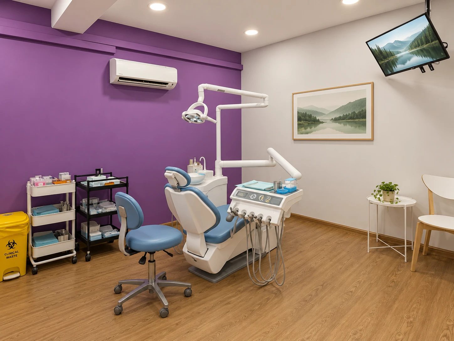 Dental treatment room with dental chair at Dental Suite Shah Alam